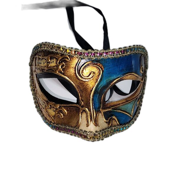 Venezia Hand Painted Masquerade Mask Made in Italy - Picture 1 of 4